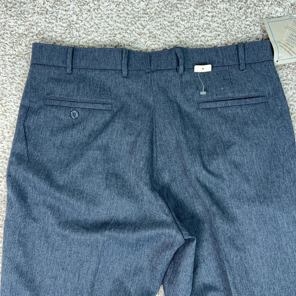 Vintage Levis Pants Mens 38x29‎ Blue Action Slacks Dress Microfiber Business